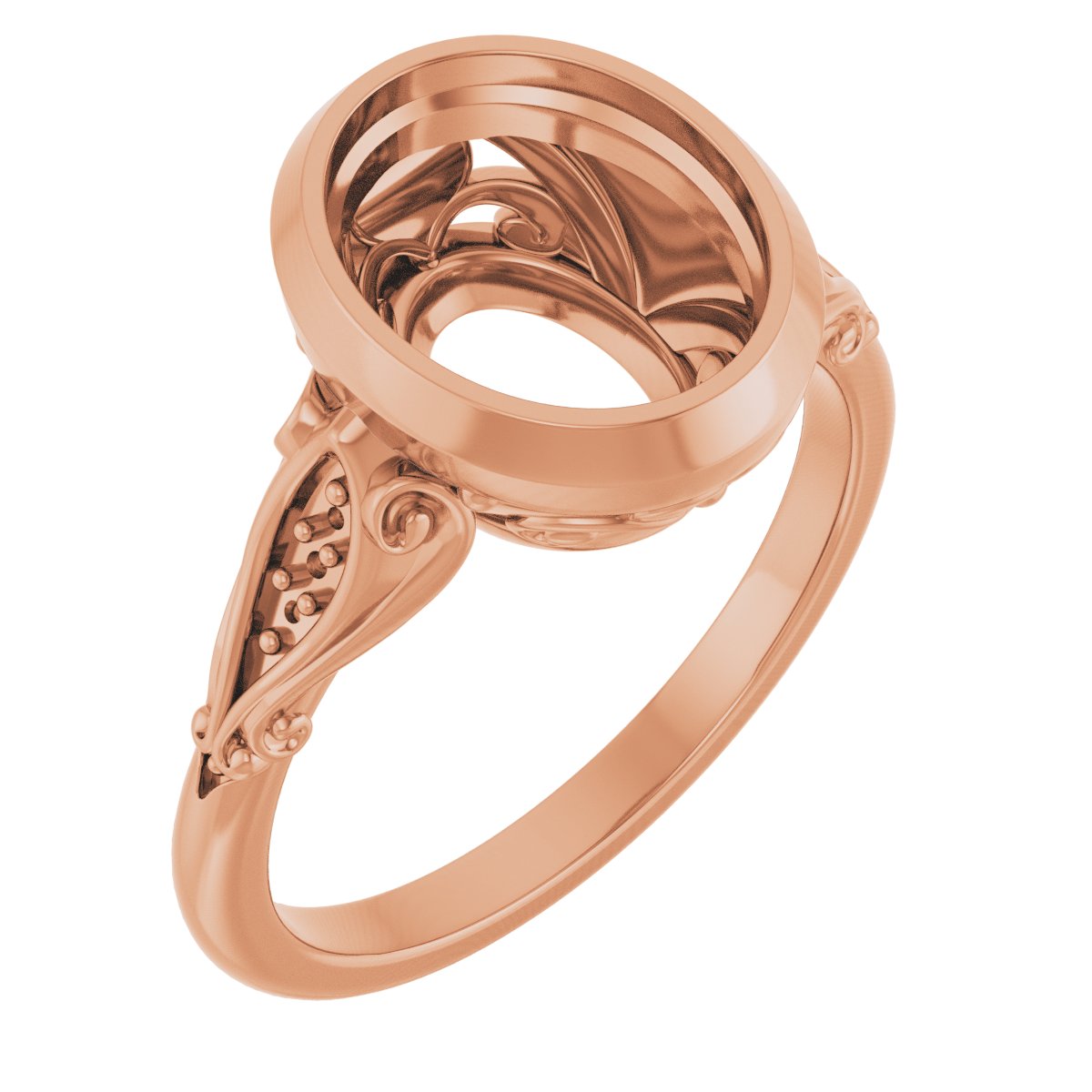 Bezel-Set Accented Engagement Ring