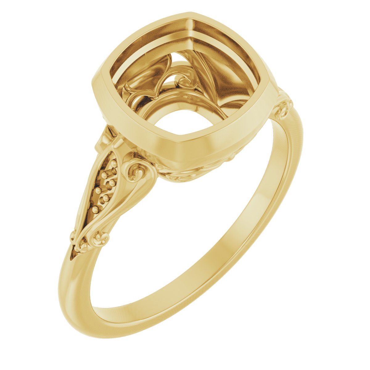Bezel-Set Accented Engagement Ring