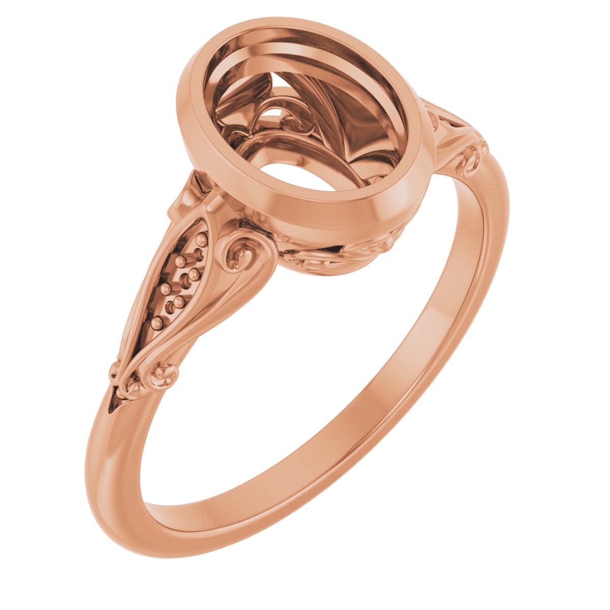 Bezel-Set Accented Engagement Ring