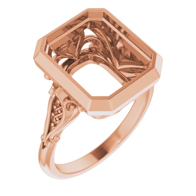 Bezel-Set Accented Engagement Ring