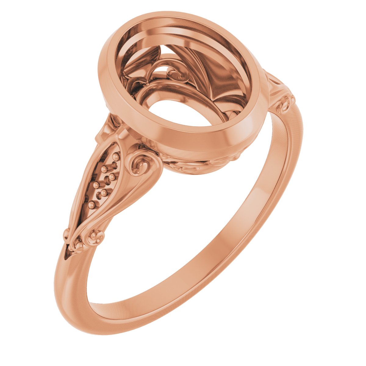 Bezel-Set Accented Engagement Ring
