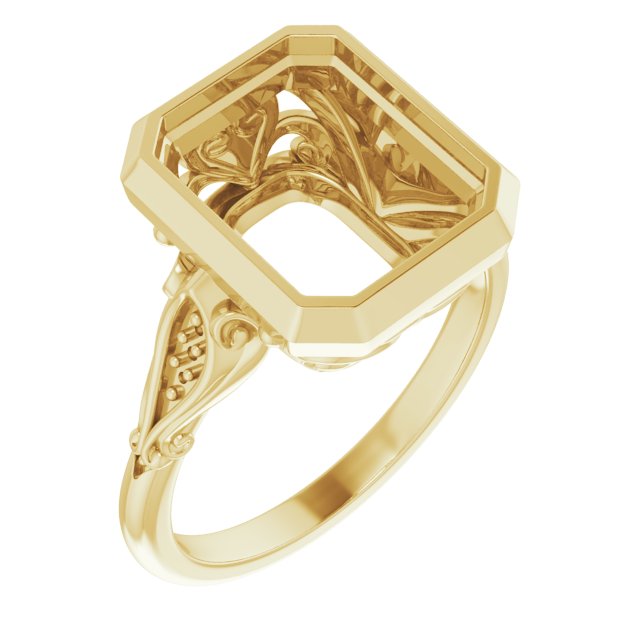 Bezel-Set Accented Engagement Ring