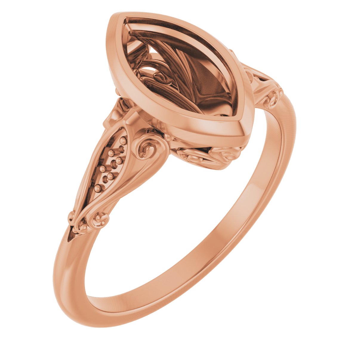 Bezel-Set Accented Engagement Ring