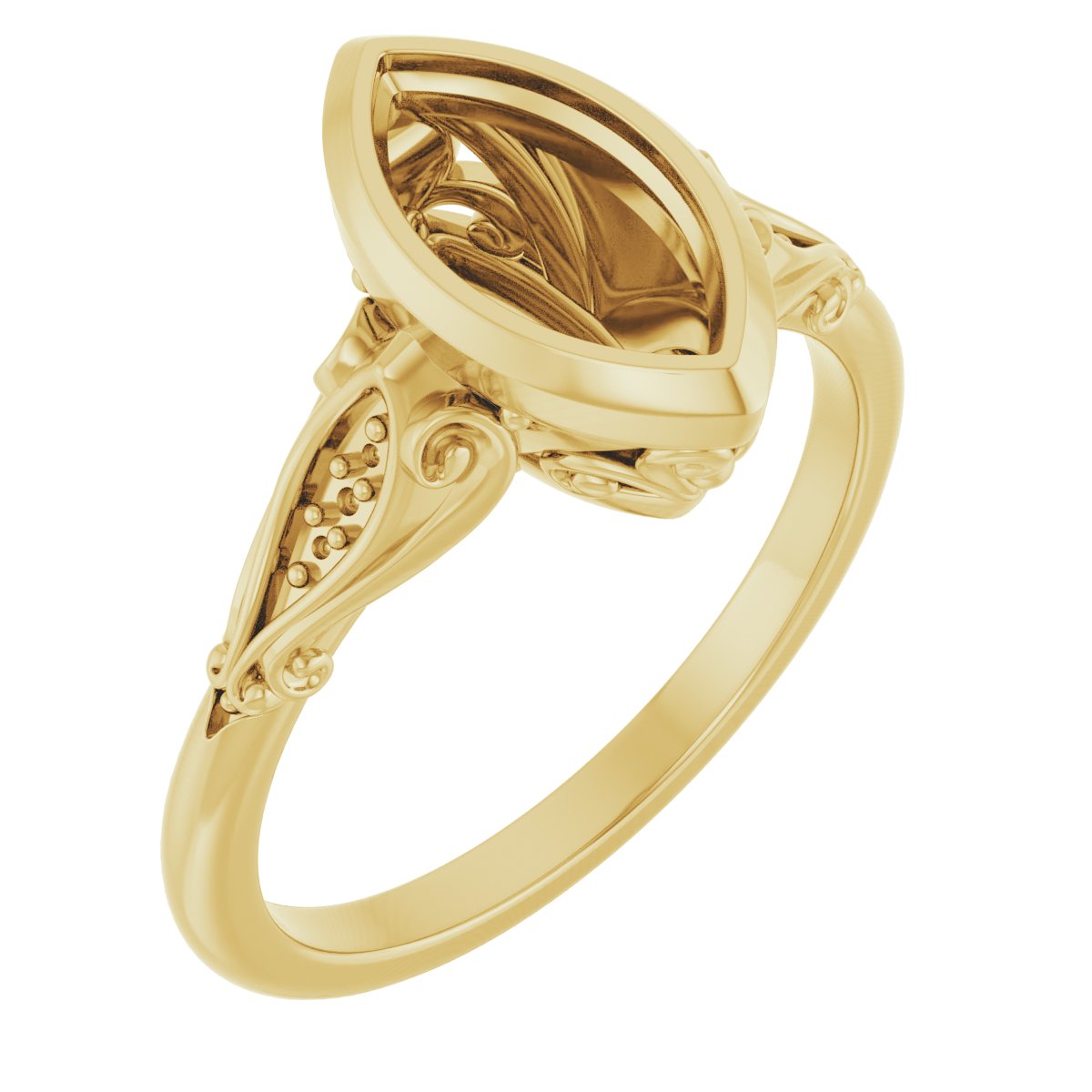 Bezel-Set Accented Engagement Ring