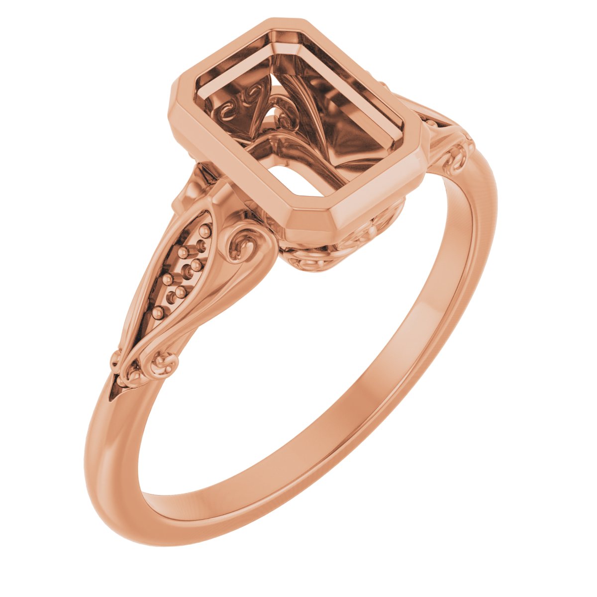 Bezel-Set Accented Engagement Ring