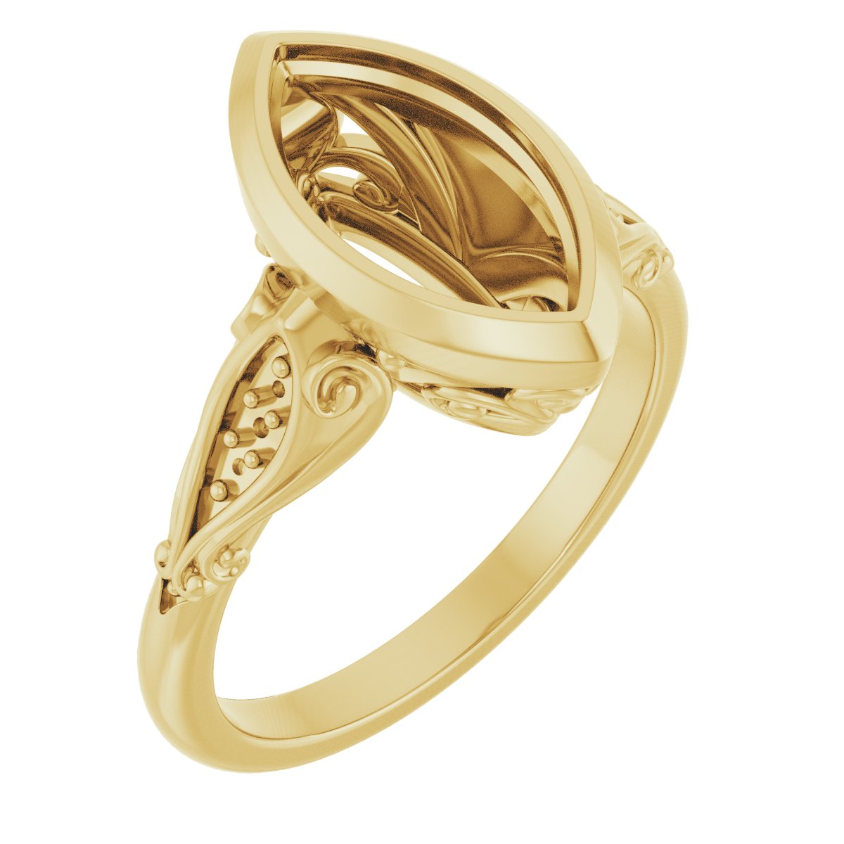 Bezel-Set Accented Engagement Ring