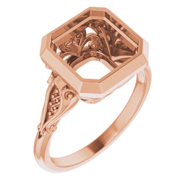 Bezel-Set Accented Engagement Ring