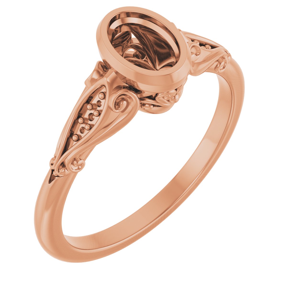Bezel-Set Accented Engagement Ring