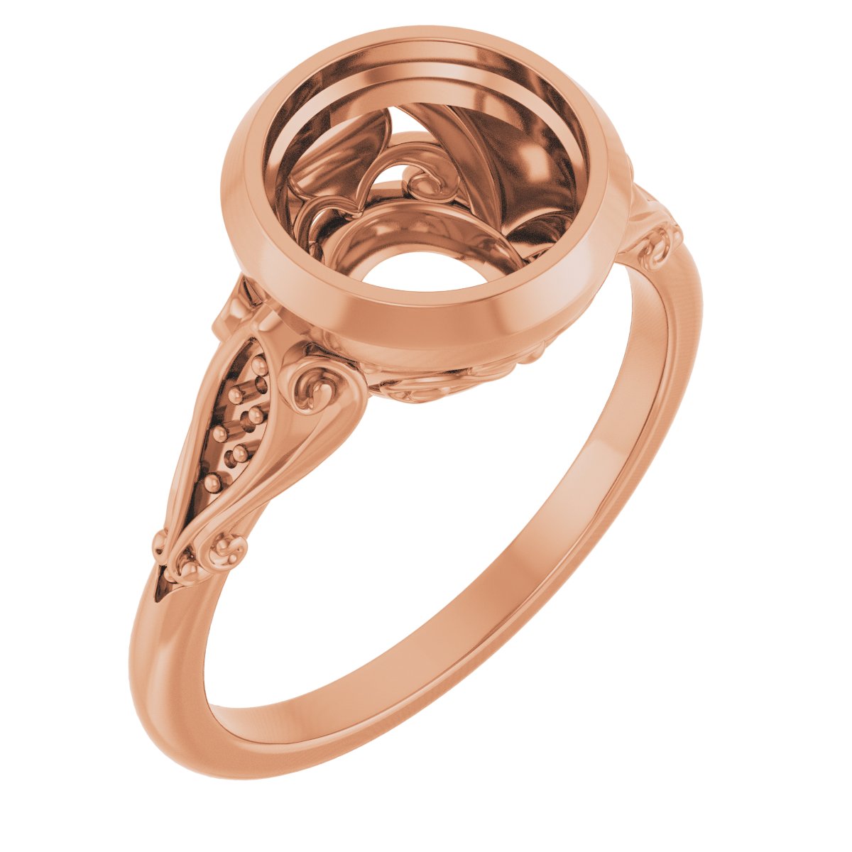 Bezel-Set Accented Engagement Ring