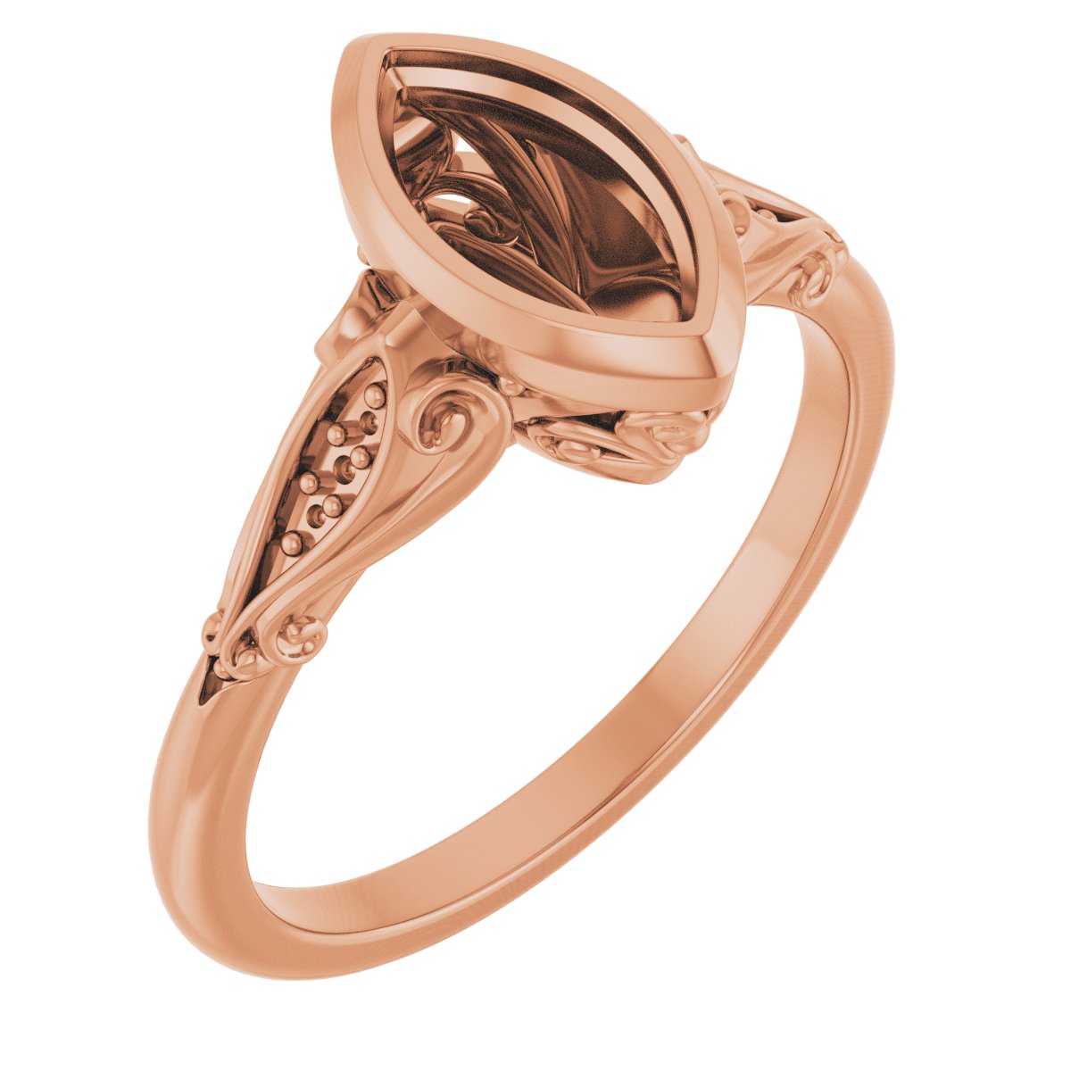Bezel-Set Accented Engagement Ring