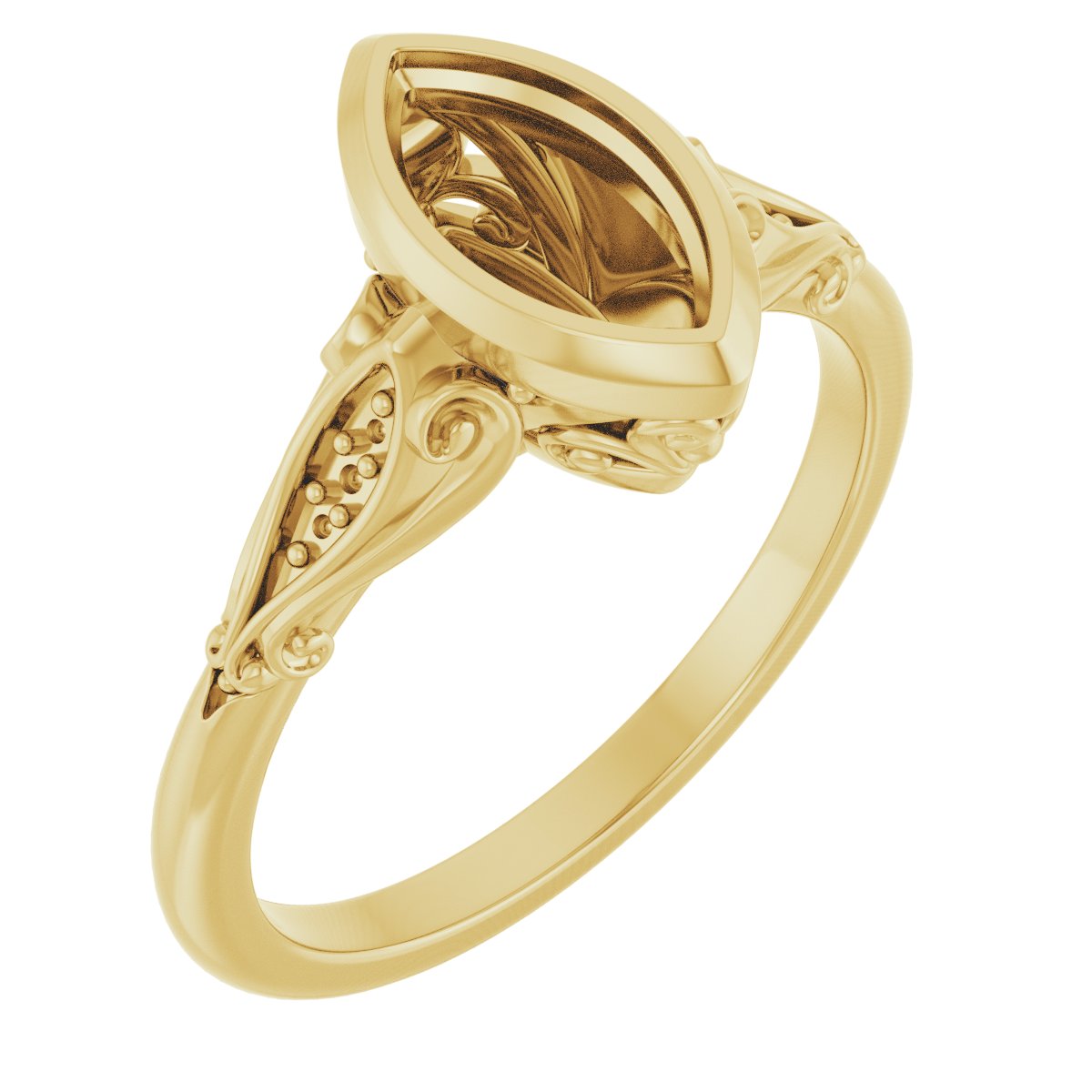 Bezel-Set Accented Engagement Ring