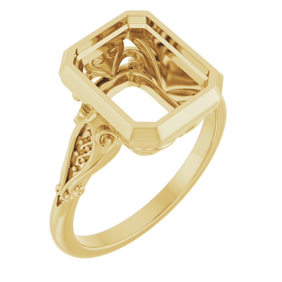 Bezel-Set Accented Engagement Ring