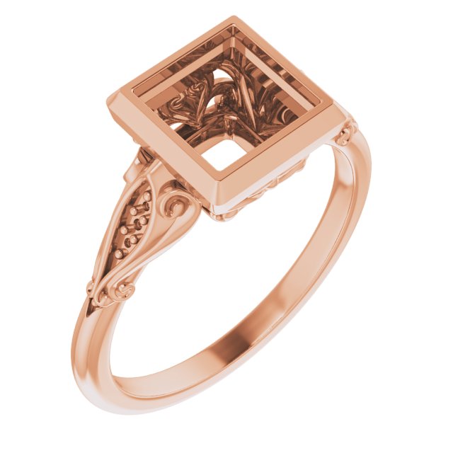 Bezel-Set Accented Engagement Ring
