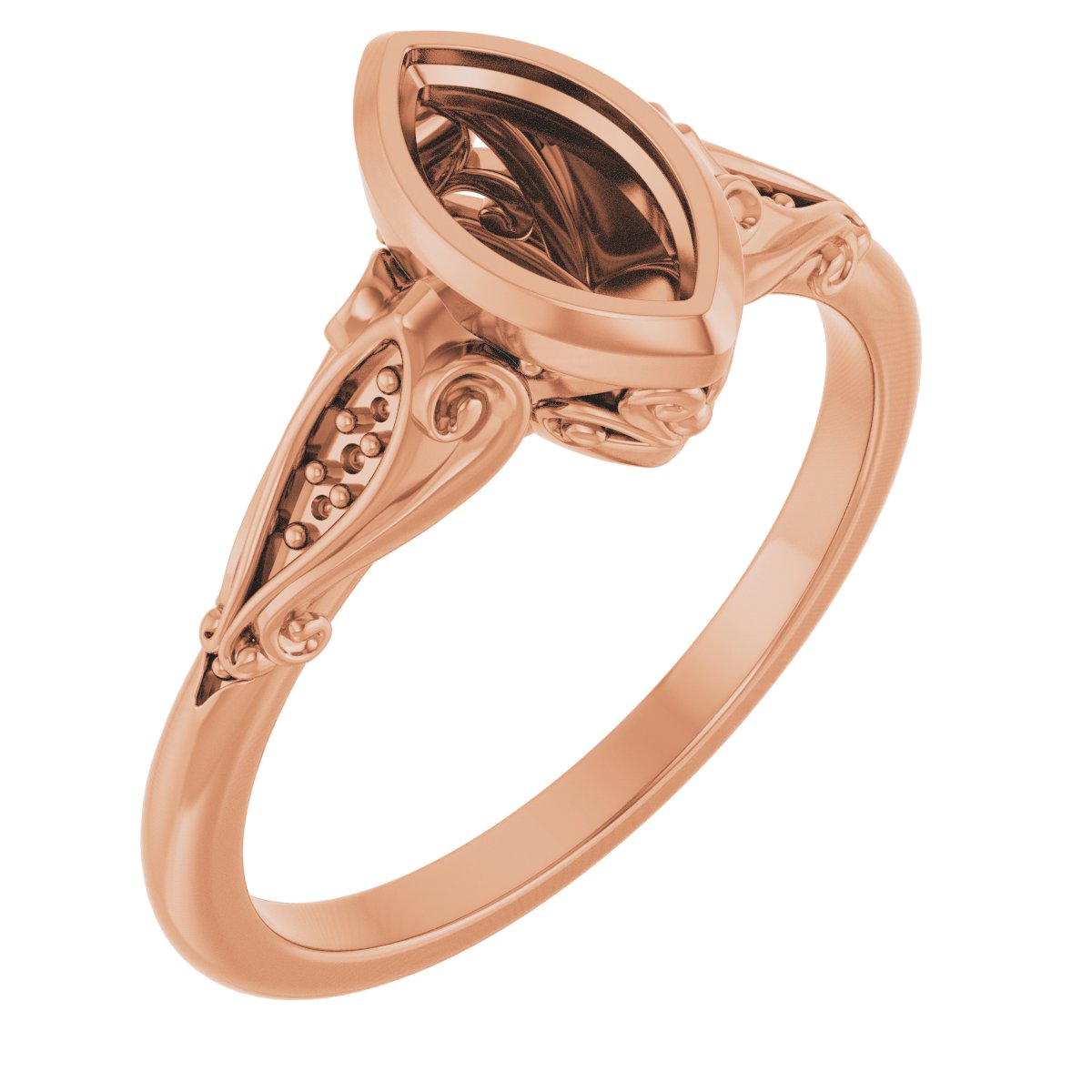 Bezel-Set Accented Engagement Ring