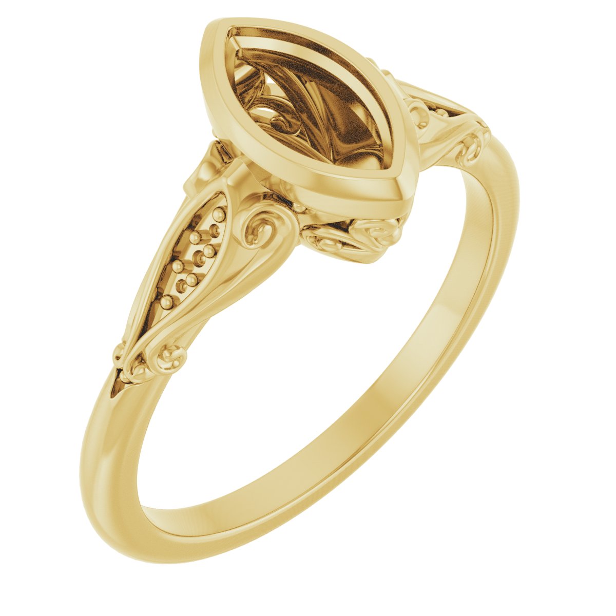 Bezel-Set Accented Engagement Ring