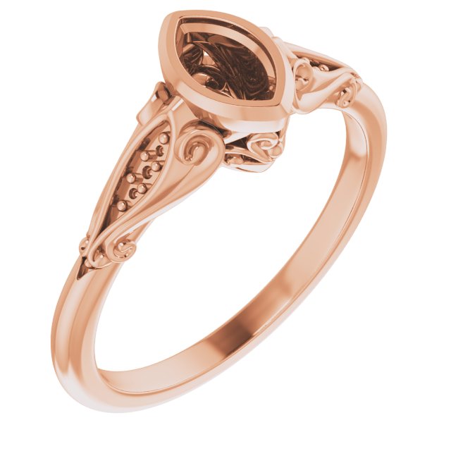 Bezel-Set Accented Engagement Ring