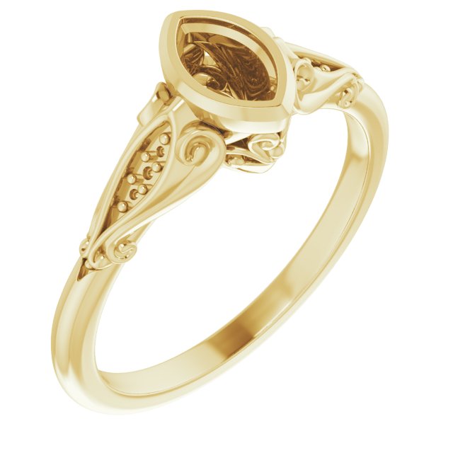 Bezel-Set Accented Engagement Ring