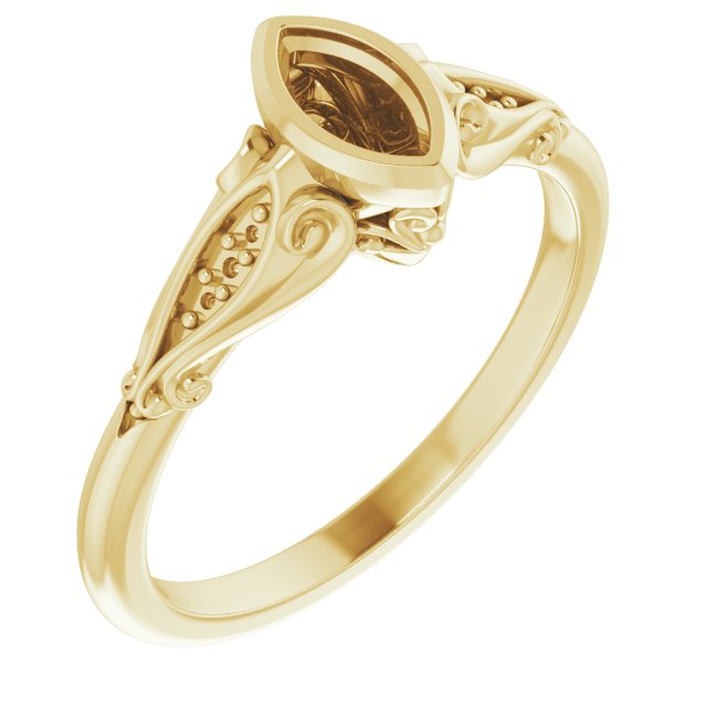Bezel-Set Accented Engagement Ring