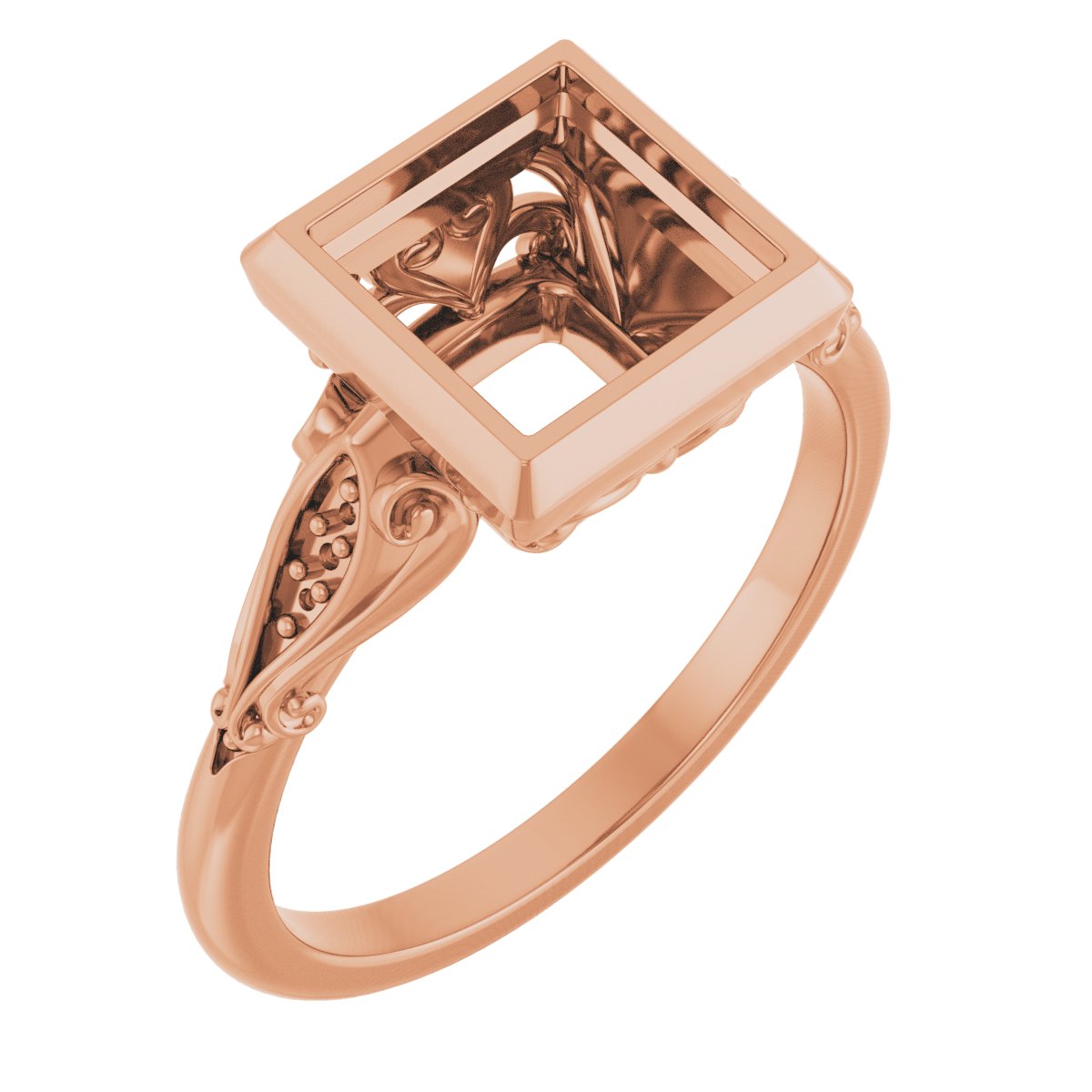 Bezel-Set Accented Engagement Ring