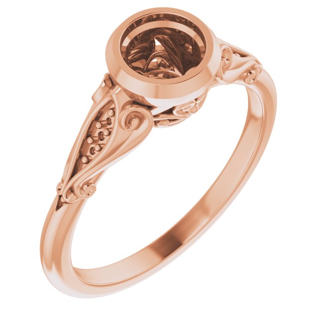 Bezel-Set Accented Engagement Ring