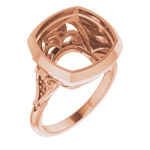 Bezel-Set Accented Engagement Ring