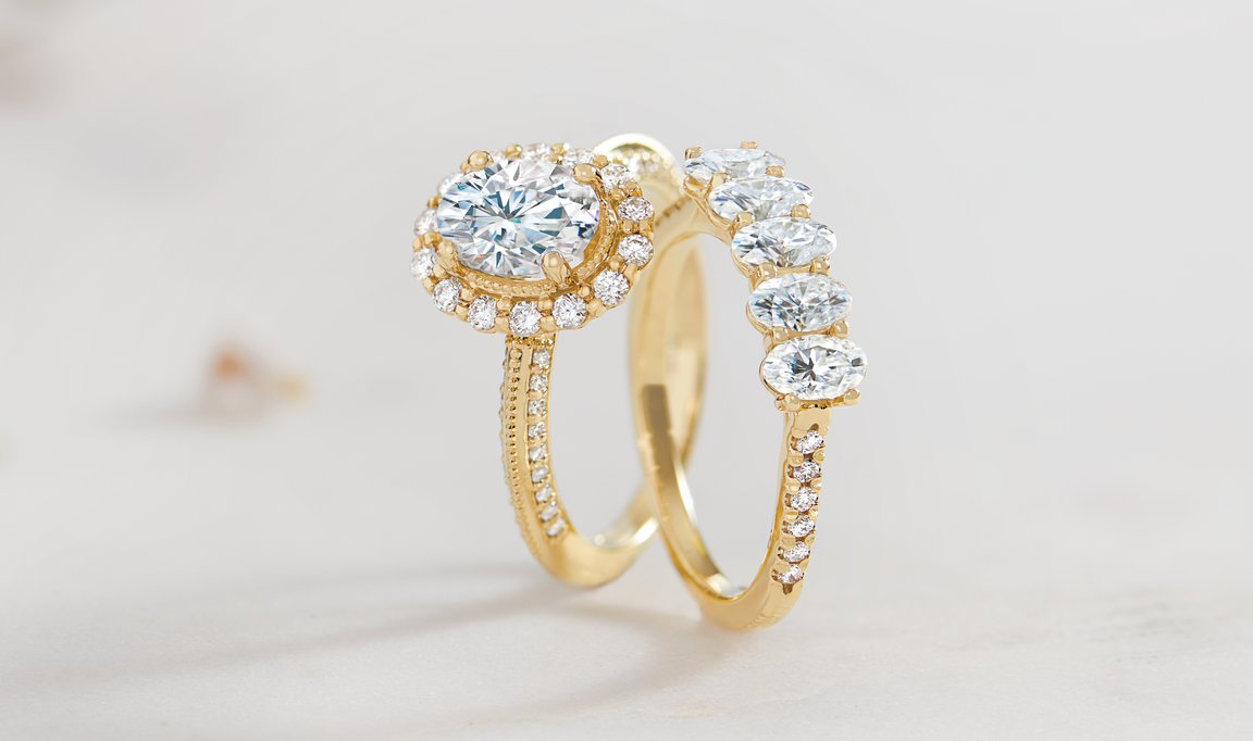 Stuller Gold Engagement Halo Band