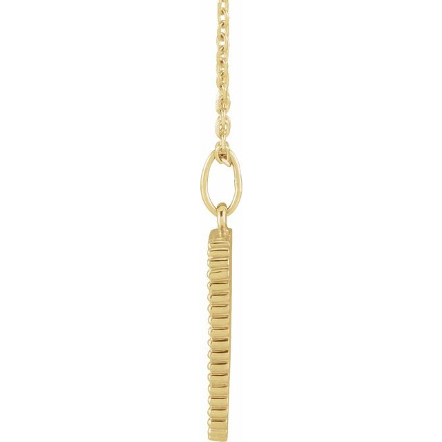 14K Yellow Crescent Moon 16-18 Necklace