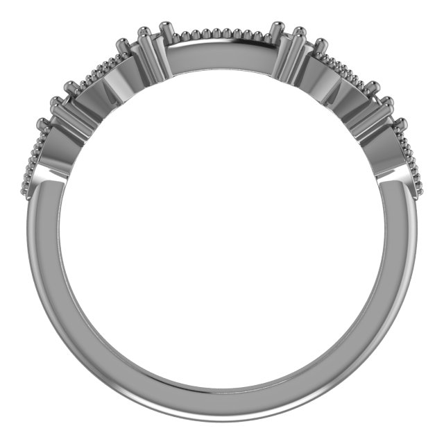 Band Mounting for 7.5 mm Square Ring view 2