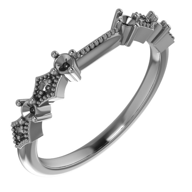 Band Mounting for 7.5 mm Square Ring