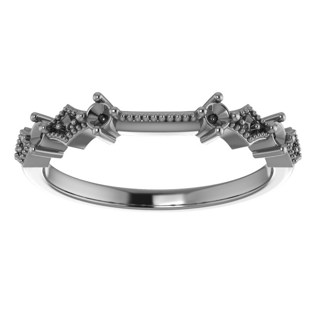 Band Mounting for 7.5 mm Square Ring view 3