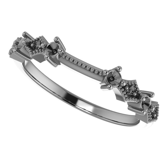 Band Mounting for 7.5 mm Square Ring view 5