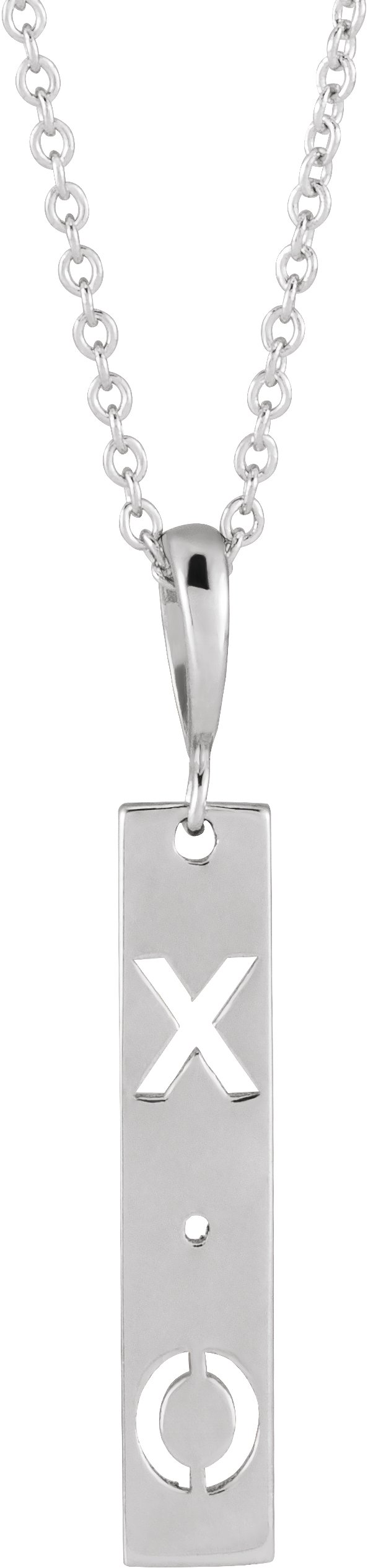 Accented XO Bar Necklace or Pendant