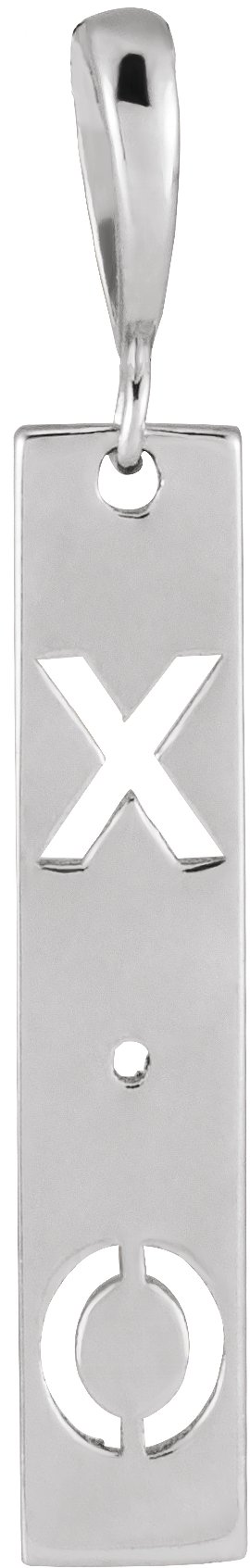 Accented XO Bar Necklace or Pendant