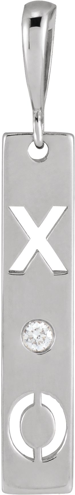 Accented XO Bar Necklace or Pendant