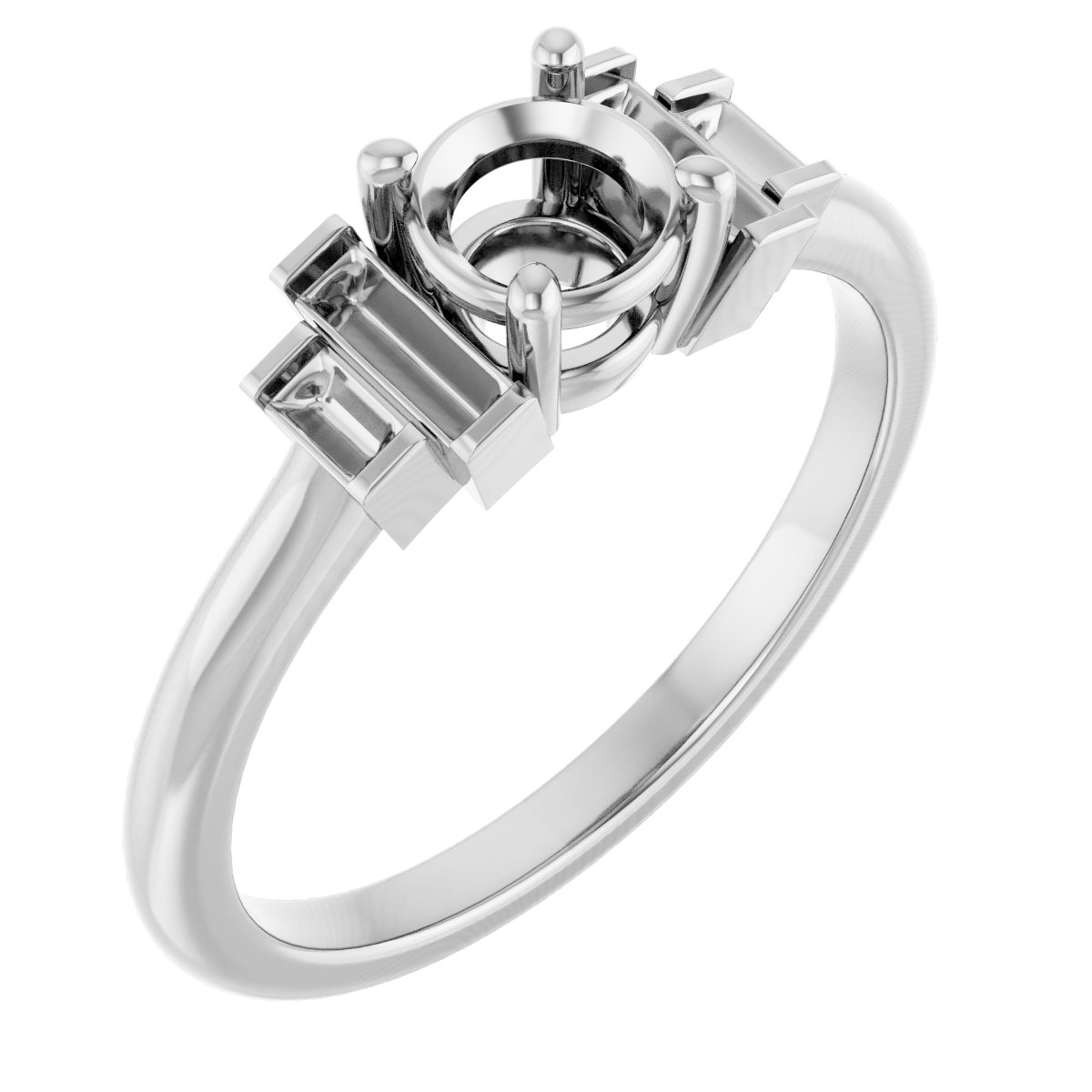 Accented Engagement Ring