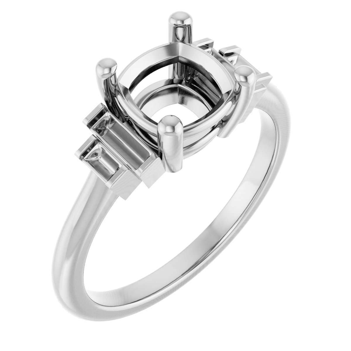 Accented Engagement Ring