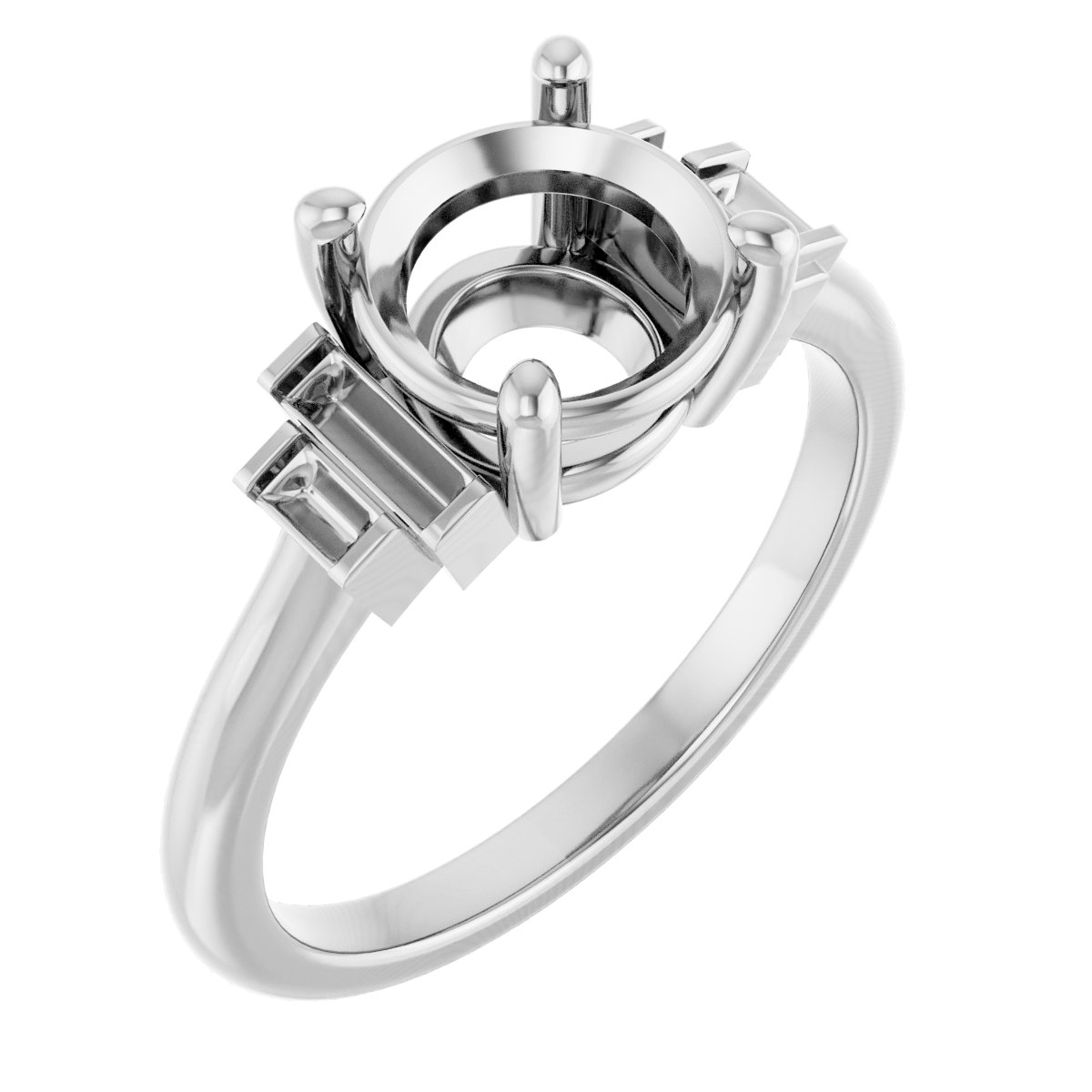 Accented Engagement Ring