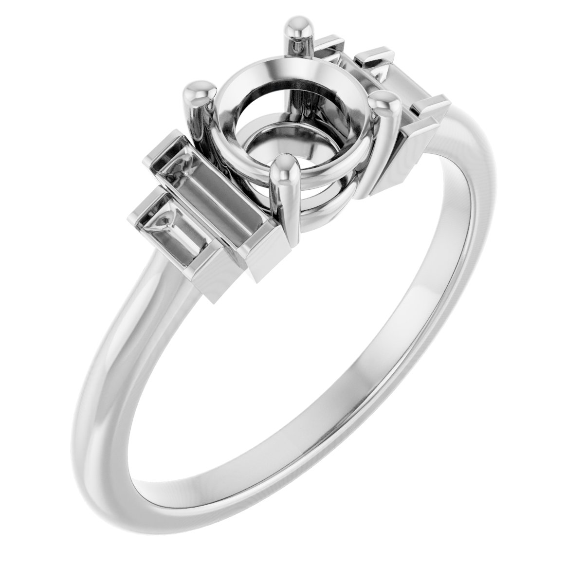 Accented Engagement Ring