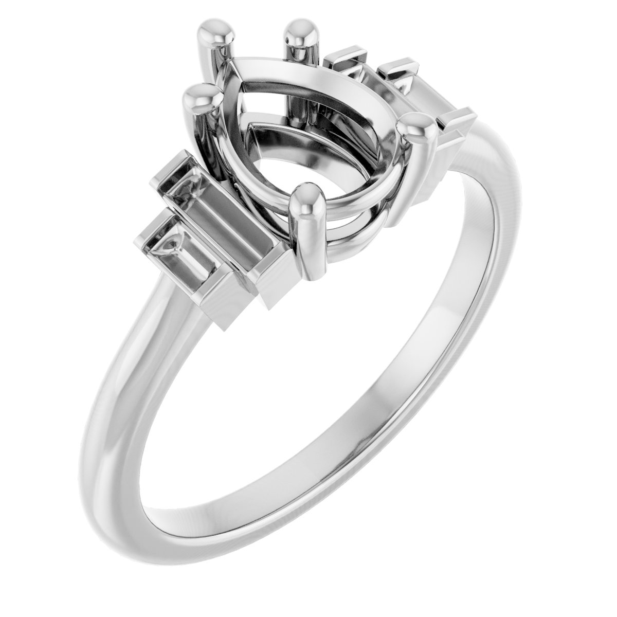 Accented Engagement Ring