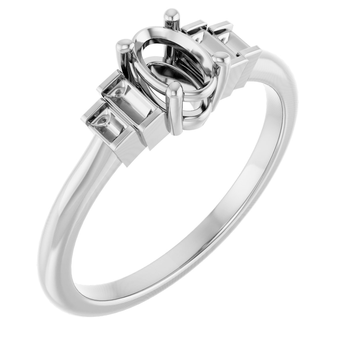 Accented Engagement Ring