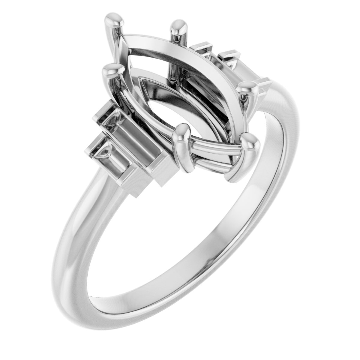 Accented Engagement Ring