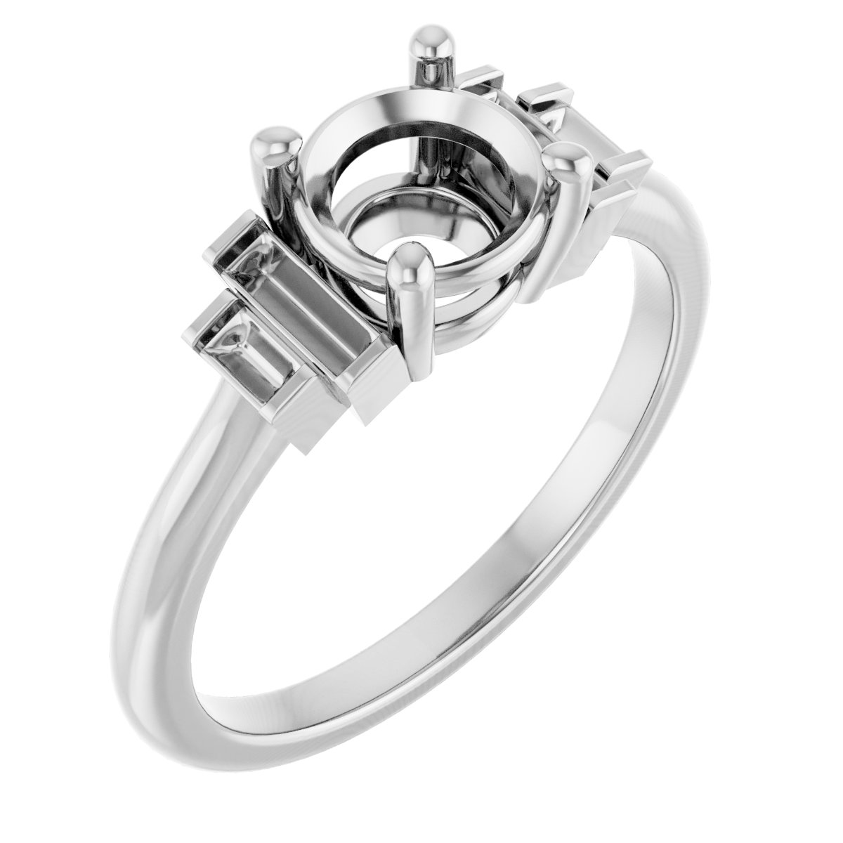 Accented Engagement Ring