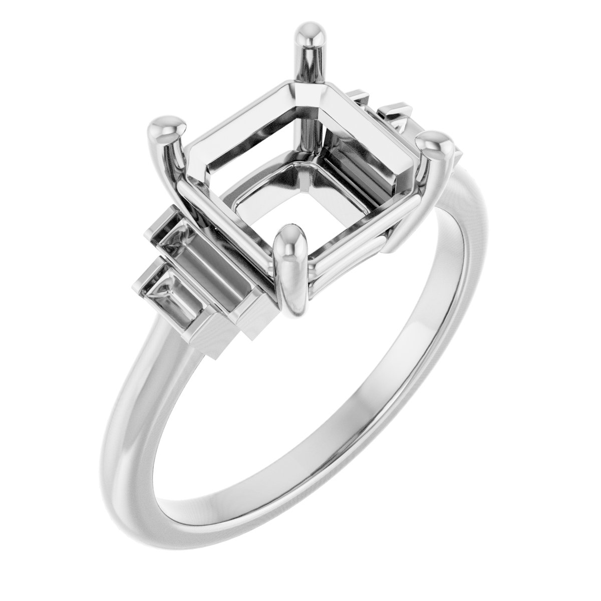 Accented Engagement Ring