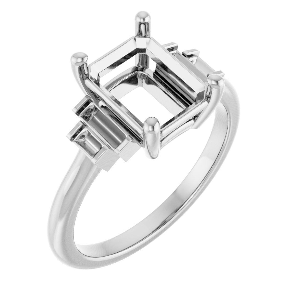 Accented Engagement Ring