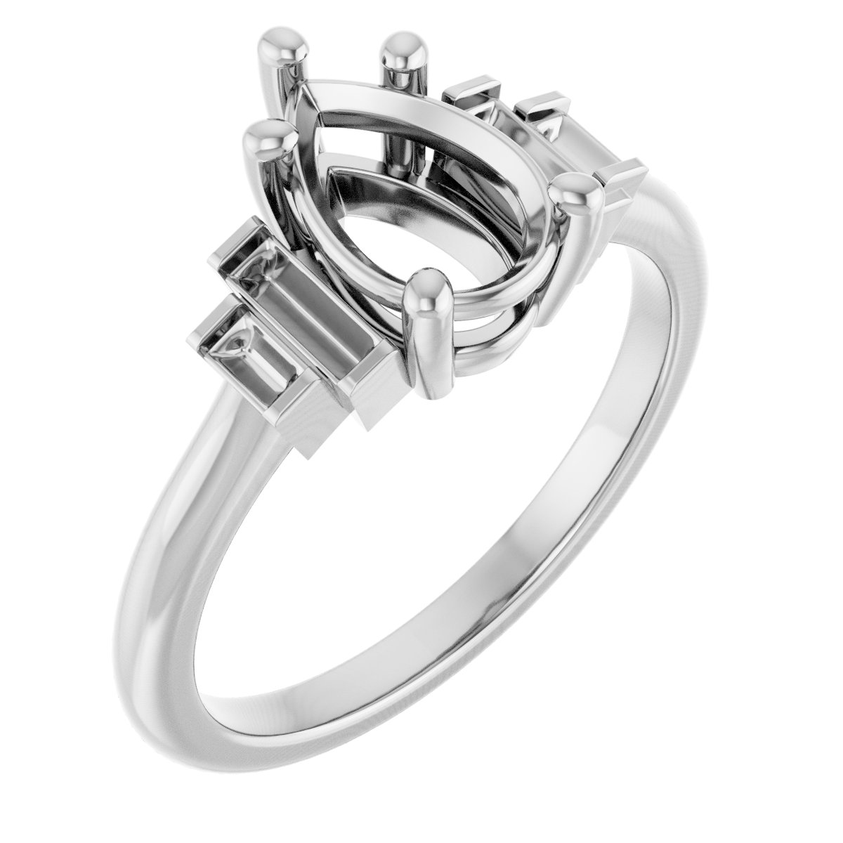 Accented Engagement Ring