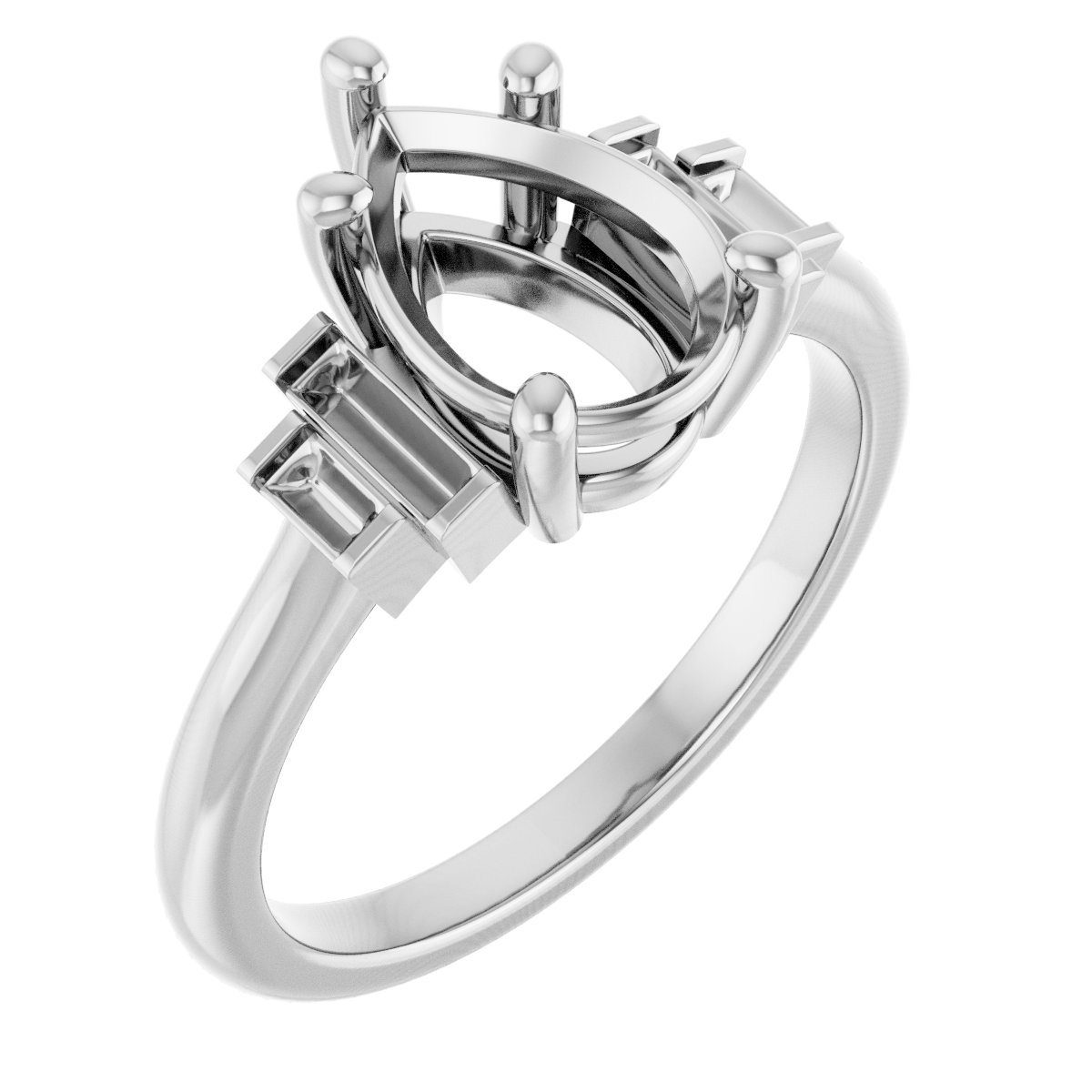 Accented Engagement Ring