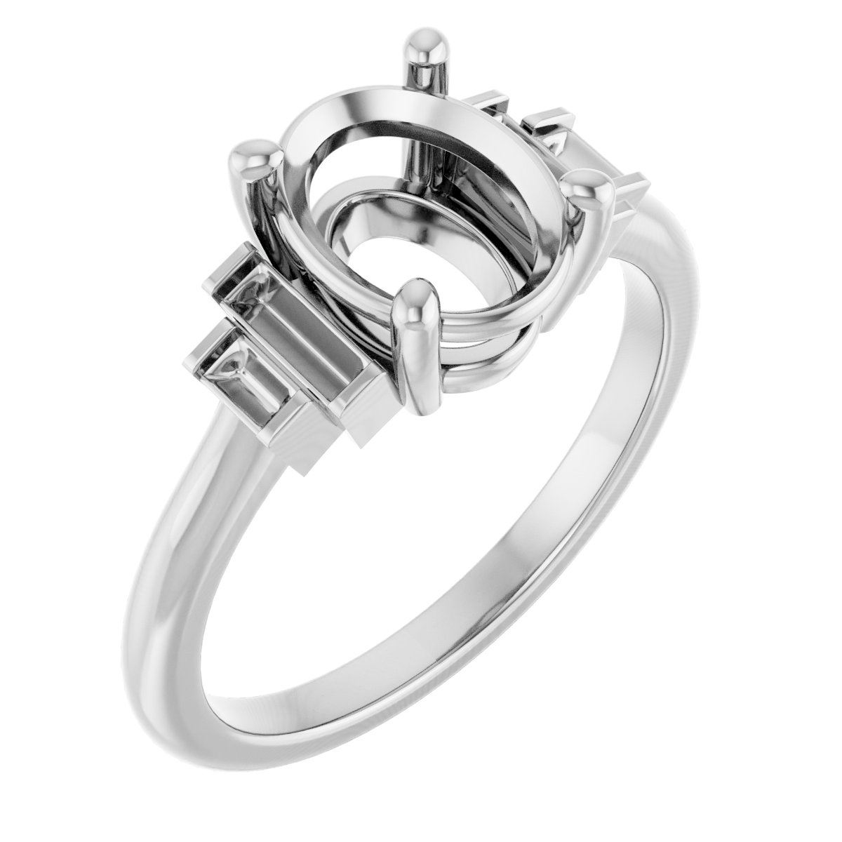 Accented Engagement Ring