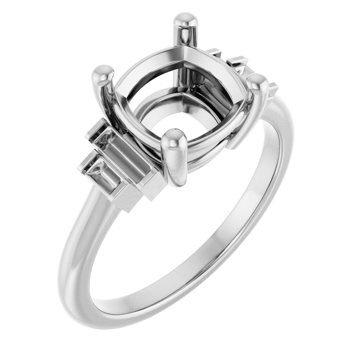 Accented Engagement Ring