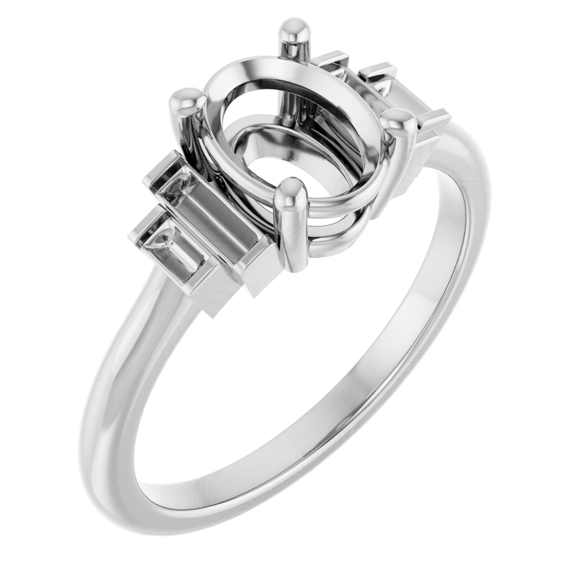 Accented Engagement Ring