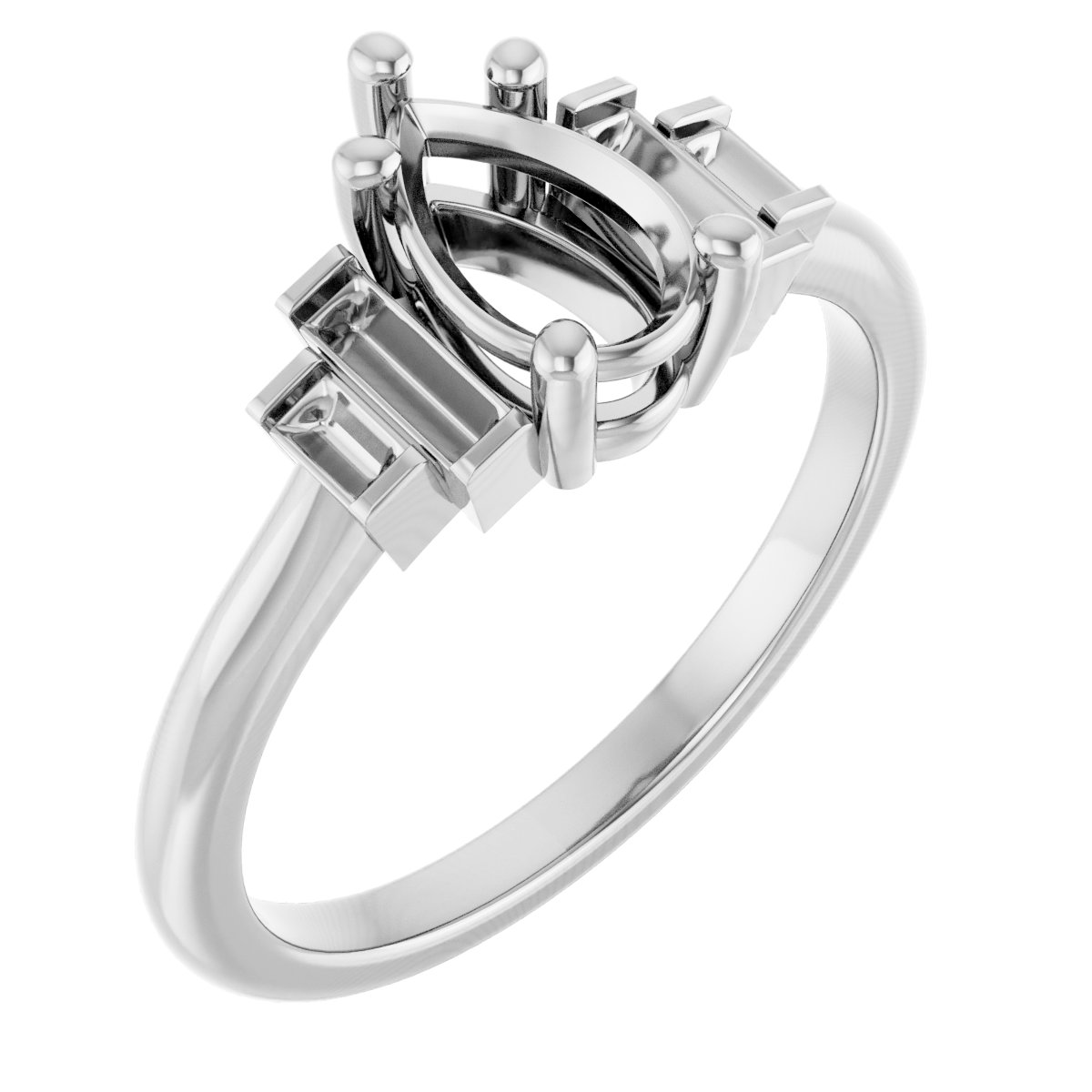 Accented Engagement Ring